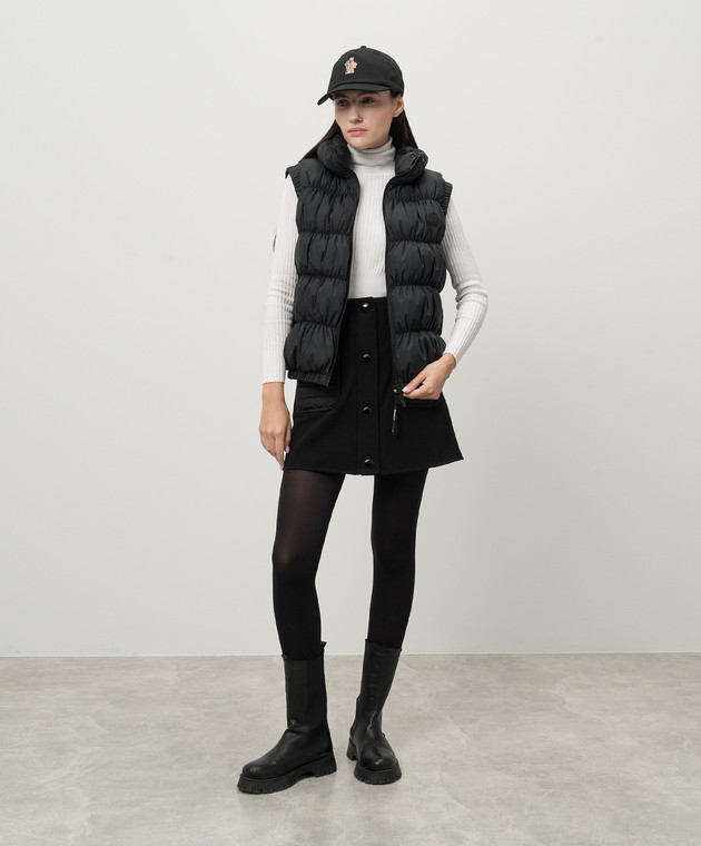 Moncler Черный стеганый пуховой жилет Apriate J20931A000265973I изображение 2