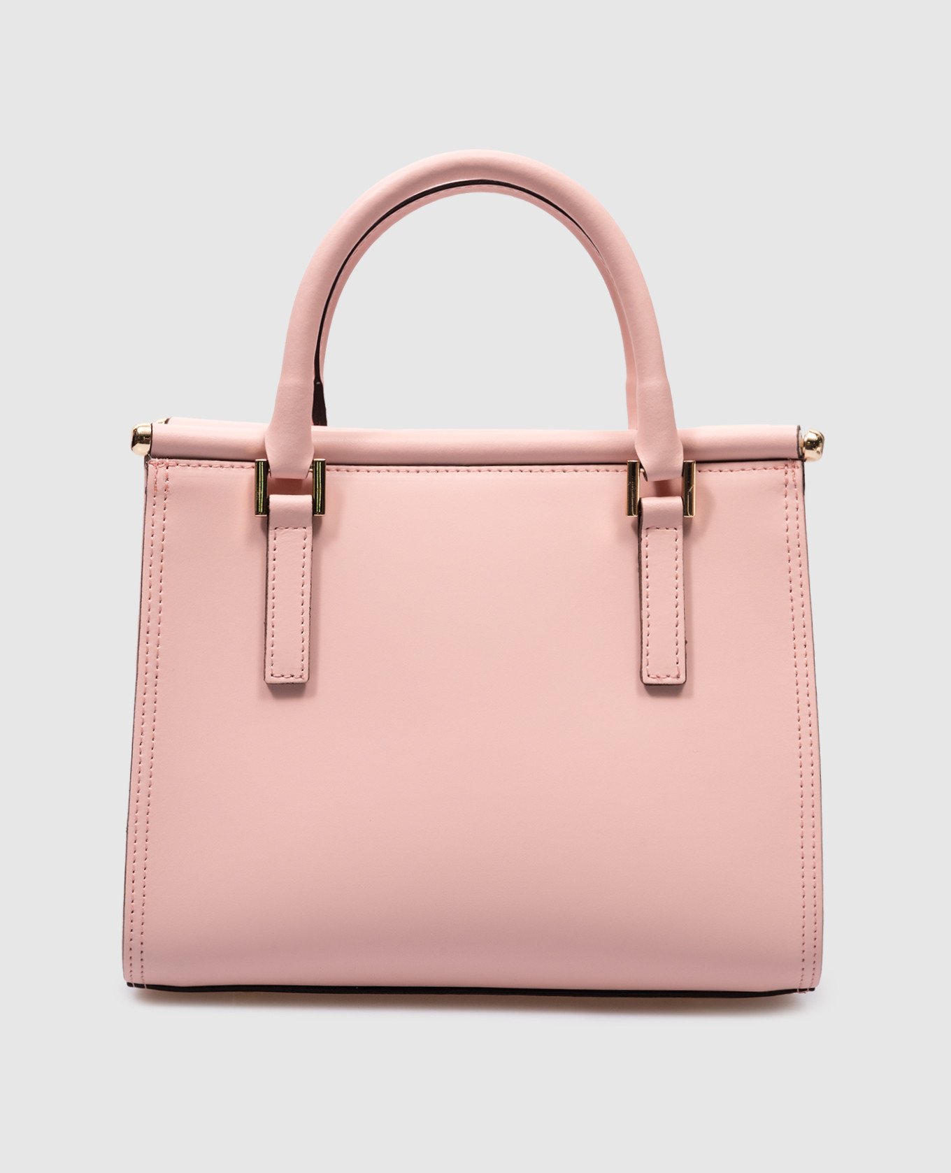 Розовая кожаная сумка-тоут