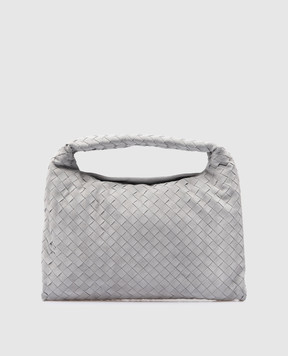 Bottega Veneta Сіра шкіряна сумка-хобо Hop 796262V1QE3