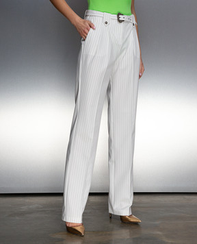 Versace Jeans Couture Білі штани в смужку 76HAA111N0335
