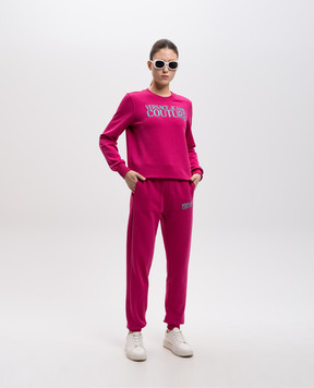 Versace Jeans Couture Рожеві джогери з вишивкою логотипа 77HAAT06CF01T
