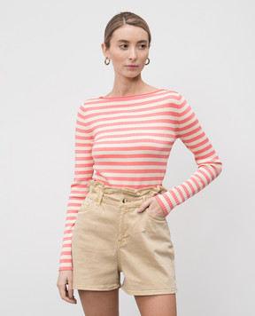 Twinset Розовый лонгслив в полоску 251TP3471