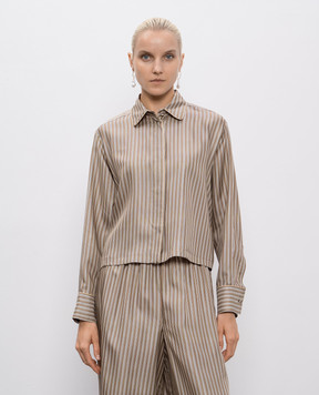 Max Mara Блуза BRAMA із шовку в смужку BRAMA