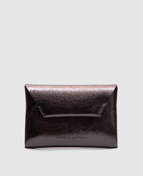 Brunello Cucinelli Серый кожаный клатч Duo с логотипом MWDED2722P