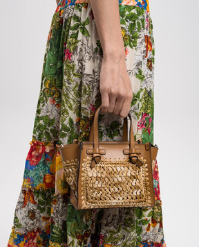 Gianni Chiarini Бежевая комбинированная плетеная сумка. BS11745COMMTSCY