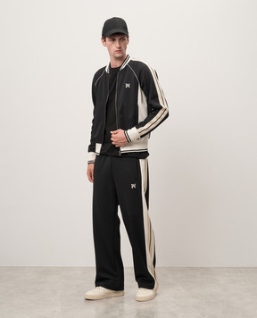 Palm Angels Черная спортивная куртка с вышивкой логотипа PMBD080F24FAB001