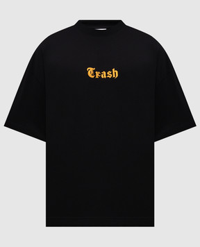 Vetements Черная футболка с вышивкой Crash UH76TR540B