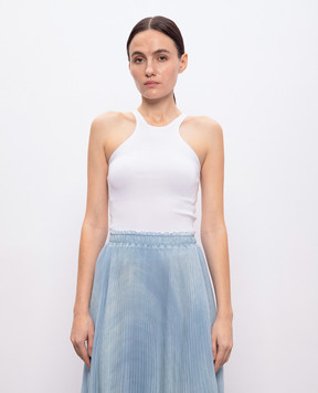 Ermanno Scervino Белый топ в рубчик D465L710HWB
