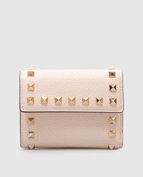 Valentino Бежеве шкіряне портмоне Rockstud 7W2P0AJ1VSH