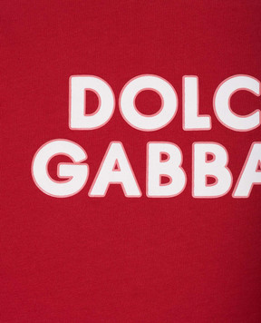 Dolce&Gabbana Дитячий черовний лонгслів з принтом логотипа L5JTNPG7NOE812+
