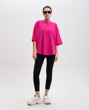 Palm Angels Розовая футболка логотип PWAA023S25JER002