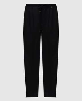 Brunello Cucinelli Черные брюки из шерсти ME226E1710