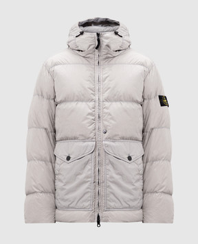 Stone Island Серый пуховик CRINKLE REPS R-NY 811540723