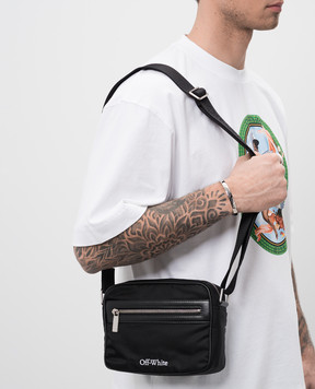 Off-White Чорна сумка Сore з логотипом OMNQ080C99FAB001