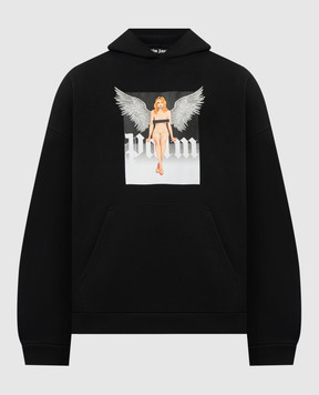 Palm Angels Черный худи Pin up PMBB155S25FLE003m
