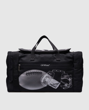 Off-White Черная дорожная сумка с принтом X-ray OMNL022S24FAB001