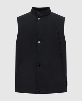 Stone Island Чорний жилет з патчем логотипа K1S15G100001S0A27