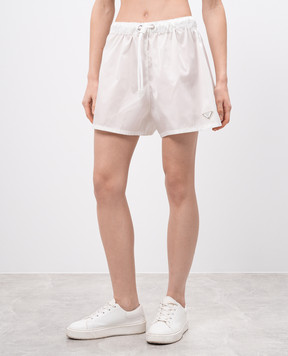 Prada Белые шорты Re-Nylon с логотипом 22H8401WQ8