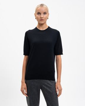 John Smedley Чорна футболка CERICE з вовни мериноса CERICE