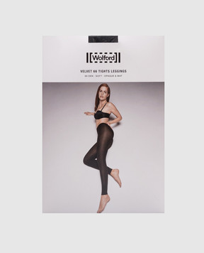 Wolford Черные леггинсы Velvet 66 den 17017