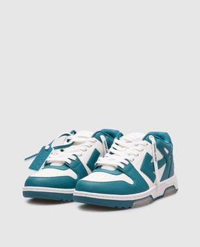 Off-White Зелені шкіряні кросівки Оut Оf Оffice OMIA189S25LEA002