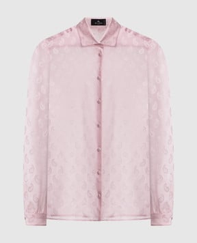 Etro Розовая блузка из шелка в узор. WRIA001999TJ145