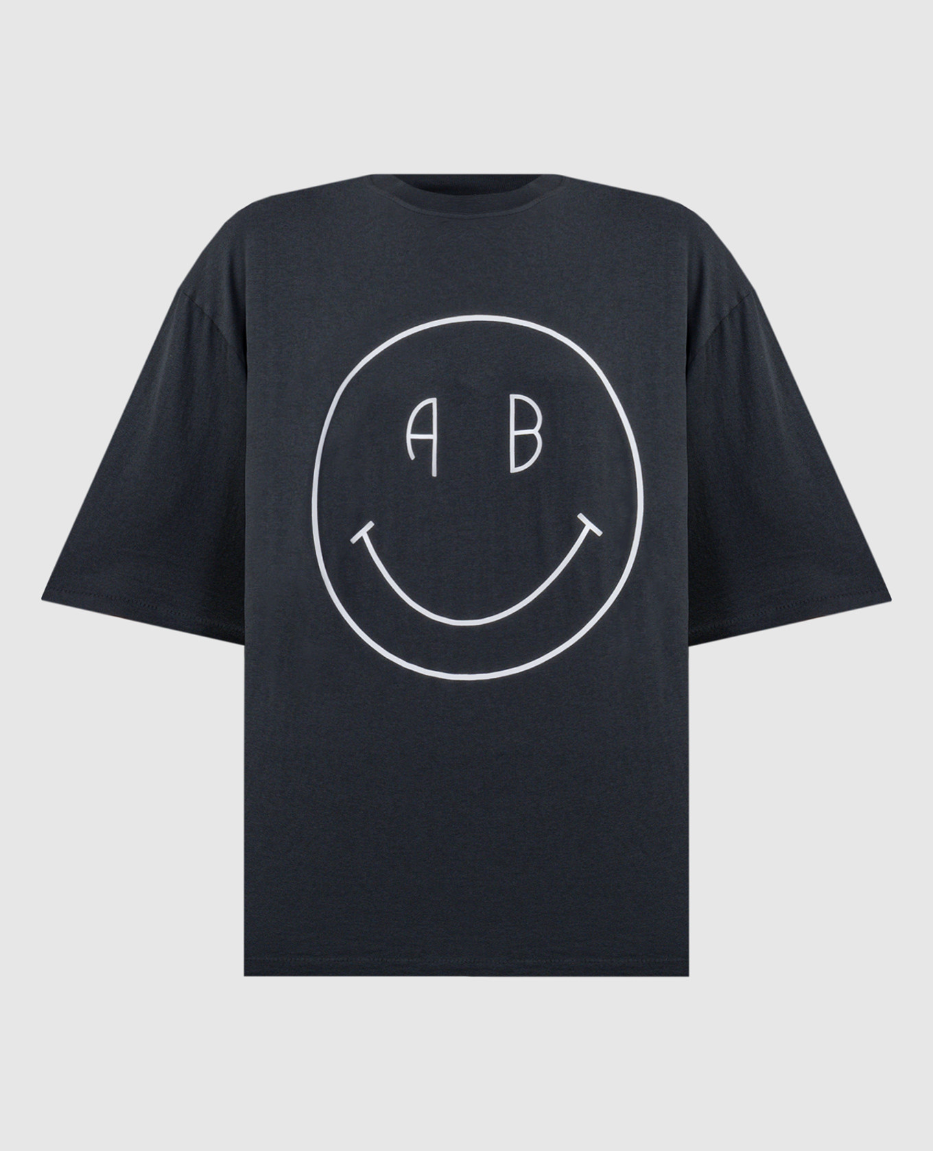 

Серая футболка Smiley с принтом логотипа монограммы., Серый, Футболки