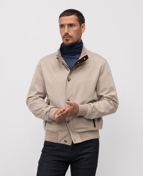 ISAIA Бежева куртка з кашеміру SW728398111