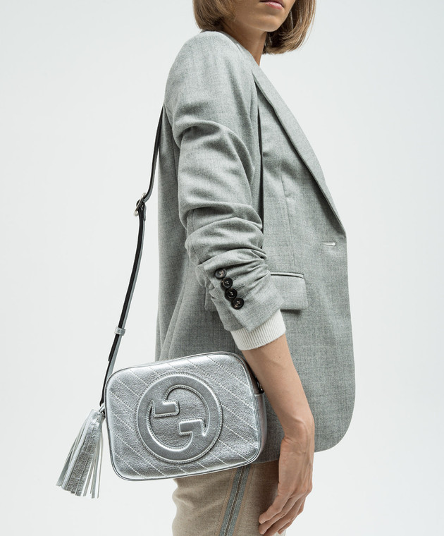 Gucci кожаная сумка кросс-боди с фактурным логотипом 742360AACBO изображение 2