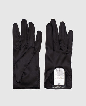 Dolce&Gabbana Черные перчатки из шелка FG125AFURAG