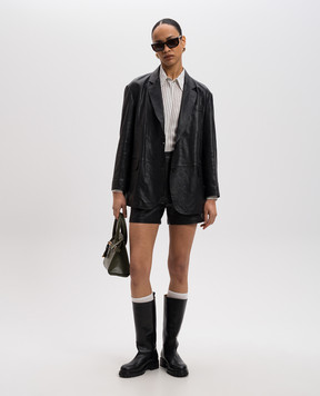 Max Mara Біла блуза LAMA із шовку в смужку LAMA