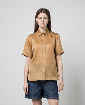 Max Mara Коричнева блуза ACANTO з шовку ACANTO1234