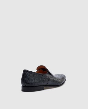 Santoni Синие туфли из кожи крокодила MCWI12146