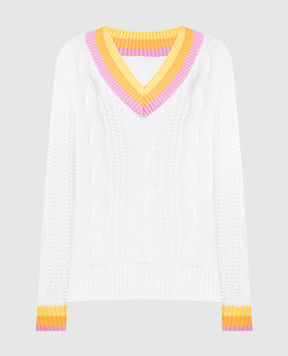 Goldbergh Білий пуловер CABLE з фактурним візерунокм GB40420241