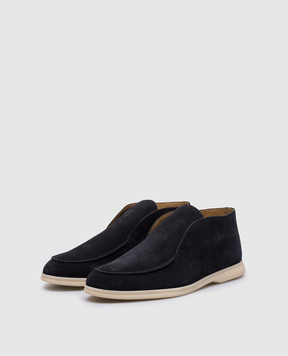 Loro Piana Синие замшевые дезерты Open Walk FAB4368