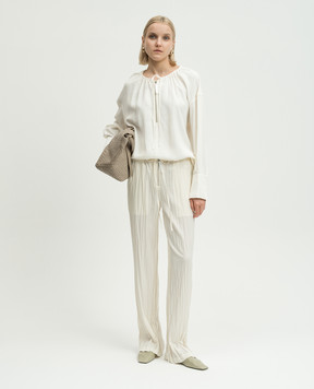 Helmut Lang Біла блуза з драпіруванням O02HW505