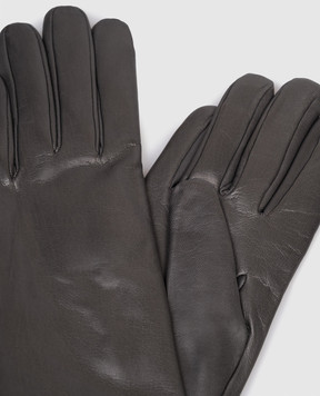 Sermoneta Gloves Сірі шкіряні рукавички 3042BT