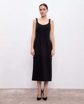 Ermanno Scervino Чорна сукня-футляр D462Q307OWQ