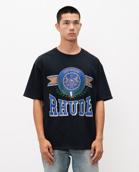 Rhude Черная футболка с принтом логотипа RHPF25TT06012