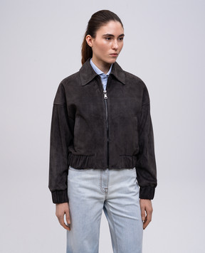 Babe Pay Pls Серая замшевая куртка 2523SUEDE