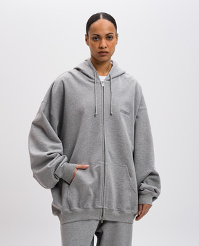 Vetements Серая спортивная куртка с вышивкой логотипа UA66HD810G