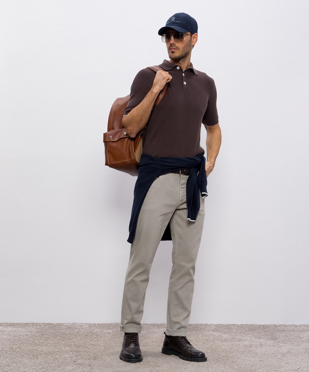 Brunello Cucinelli Зеленые джинсы с логотипом M277PD3210 изображение 2