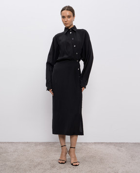 Max Mara Sportmax Черное платье-рубашка MARANTA MARANTA