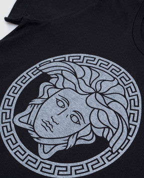 Versace Детская чёрная футболка Medusa 10183421A12978