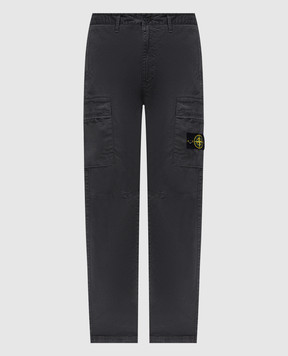 Stone Island Серые брюки карго с логотипом K1S153100304S0004