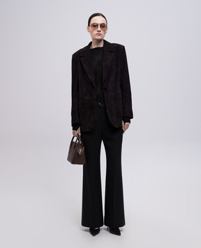 Victoria Beckham Чорні штани з вовною 1125WTR006562A