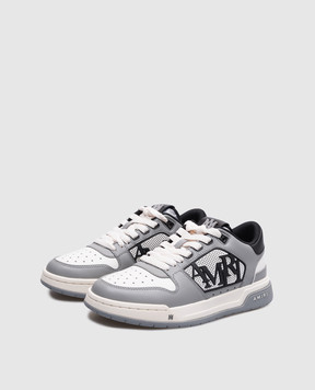 AMIRI Серые кожаные кроссовки Classic Low с логотипом AWFOSR1073