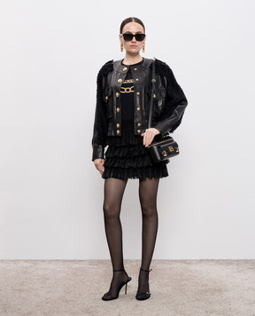 Balmain Чорна футболка з принтом логотипа FF1EF004GE97