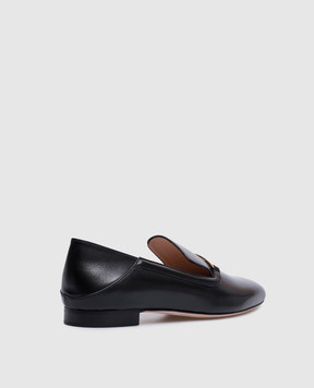 Bally Чорні шкіряні лофери з логотипом WF1053VT182