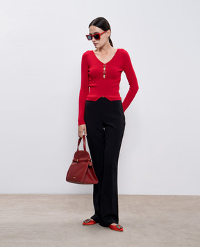 Twinset Красный пуловер с логотипом 242TT3031